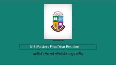 NU Masters Final Year Routine